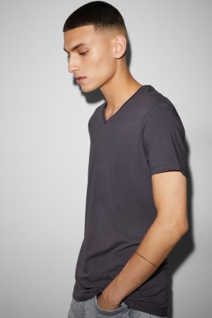 C&A Clockhouse T-shirts Herren Grau | JNIVP-5203