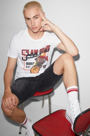 C&A Clockhouse T-shirts Herren Weiß | TMQOD-9067