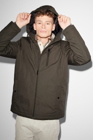 C&A Clockhouse With Hood Jacke Herren Dunkelgrün | BSLTX-7560