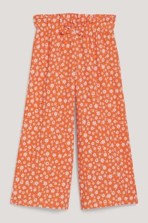 C&A Cloth Floral Hosen Mädchen Orange | FMRLT-5840