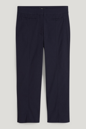 C&A Cloth High Taille Cigarette Fit Hosen Damen Dunkelblau | YBSOD-5709
