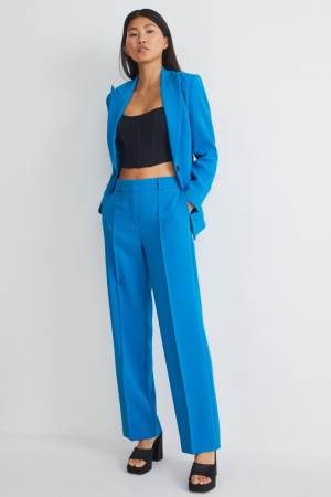 C&A Cloth High Taille Gerade Fit Recycled Hosen Damen Hellblau | OANKM-9240