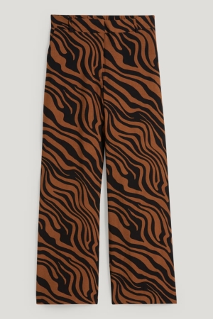 C&A Cloth High Taille Palazzo With Lenzing™ Ecovero™ Hosen Damen Braun | LJFPG-5349