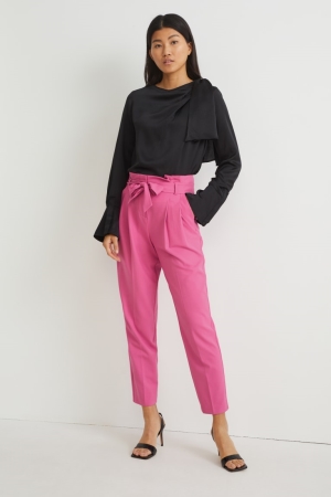 C&A Cloth High Taille Slim Fit Hosen Damen Rosa | TALMQ-2083