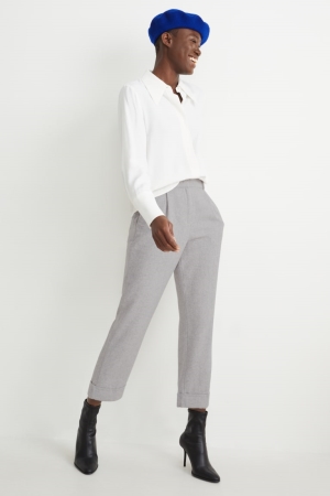 C&A Cloth High Taille Weite Leg Hosen Damen Hellgrau | KDLPC-1452