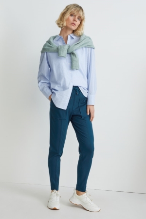 C&A Cloth Mid-rise Taille Tapered Fit Hosen Damen Grün | BNGCT-2164