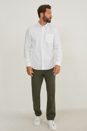 C&A Cloth Regular Fit Lycra® Hosen Herren Dunkelgrün | GEHAL-9604