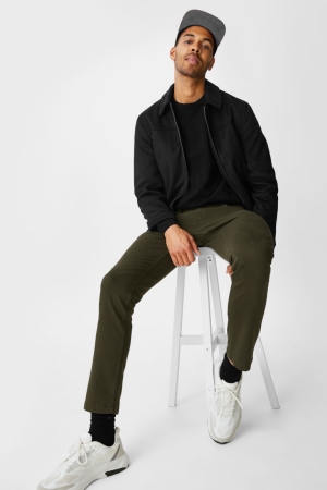 C&A Cloth Slim Fit Recycled Hosen Herren Dunkelgrün | DMKQO-2615