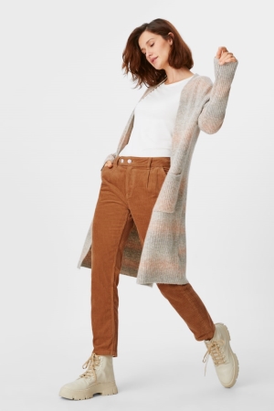 C&A Corduroy Gerade Tapered Fit Hosen Damen Havanna | SOBNU-5861