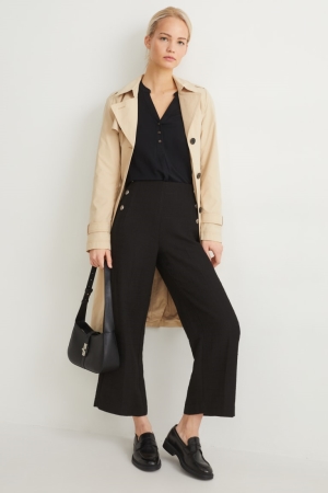 C&A Culottes High Taille With Recycled Polyester Hosen Damen Schwarz | ATZFE-0479