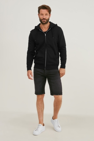 C&A Denim Bermuda Flex Jog Denim Kurze Hose Herren Blau Dunkelgrau | TKOCY-3150