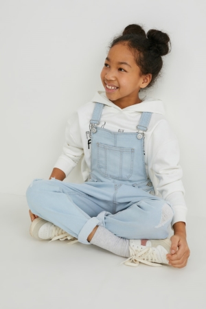 C&A Denim Dungarees Jeans Mädchen Blau Hellblau | SCBZH-8376