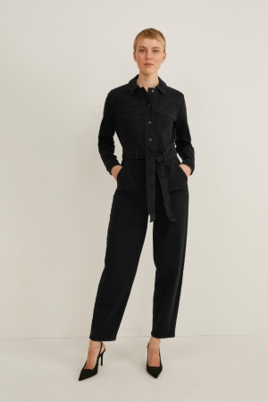 C&A Denim Hosen Damen Schwarz | IAZQS-7231