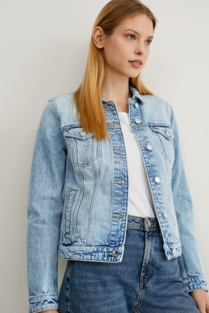C&A Denim Jacke Damen Blau Hellblau | YDKJB-3610