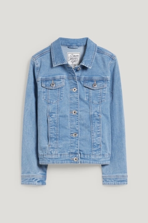 C&A Denim Jacke Mädchen Blau Hellblau | RZWJI-9358