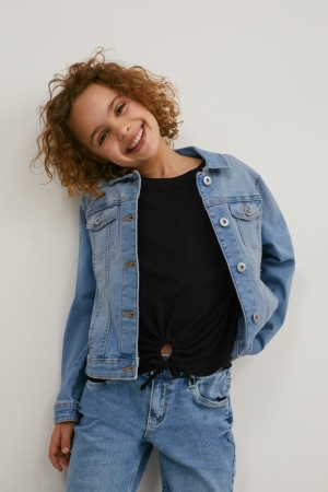 C&A Denim Jacke Mädchen Blau Hellblau | ZGEJW-5436
