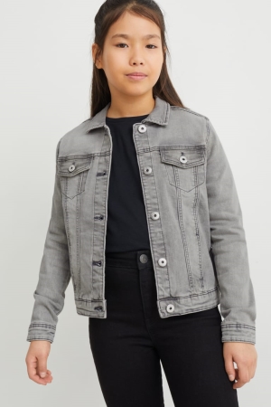 C&A Denim Jacke Mädchen Blau Hellgrau | ICUSH-0137