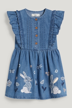 C&A Denim Kleider Mädchen Blau | QITRL-8436