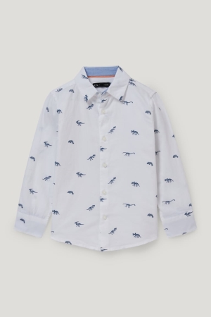 C&A Dinosaur Hemd Jungen Weiß | IMPJF-6152