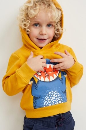 C&A Dinosaur Hoodie Mädchen Hellorange | VDPAI-0254