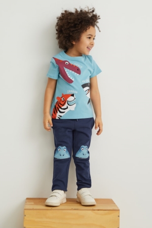 C&A Dinosaur Joggers Hosen Jungen Dunkelblau | HVNFM-3968