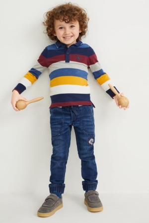 C&A Dinosaur Slim Jeans Jungen Blau Dunkelblau | GZTNL-6315
