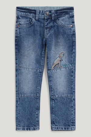 C&A Dinosaur Slim Jeans Jungen Blau Hellblau | CJPDY-8723