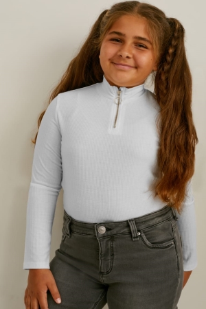 C&A Extended Sizes Multipack Of 2 Long Sleeve Oberteile Mädchen Schwarz | WBYQD-7863
