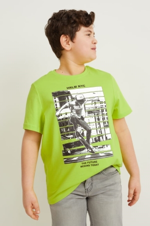 C&A Extended Sizes Multipack Of 2 Sleeve T-shirts Jungen Hellgrün | VMZRX-7685