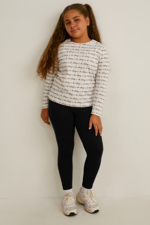 C&A Extended Sizes Multipack Of 3 Leggings Hosen Mädchen Schwarz | XOBEF-6754