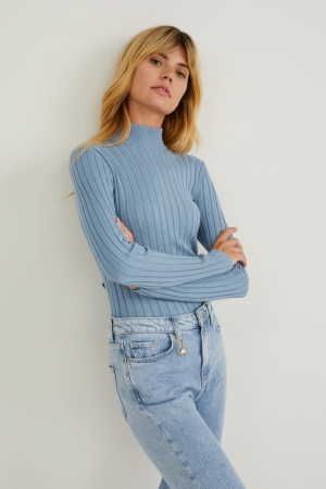 C&A Fine Knit Jumper Damen Petrol | KUPYO-7923