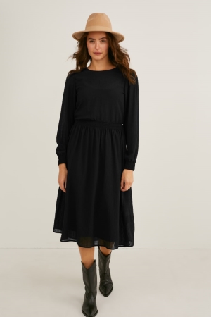 C&A Fit & Flare Kleider Damen Schwarz | OXWKD-6578