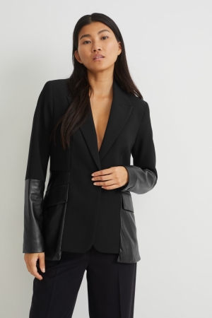 C&A Fitted Blazer Damen Schwarz | XWHFL-4901