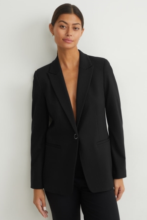 C&A Fitted Lenzing™ Ecovero™ Blazer Damen Schwarz | HITDM-1739