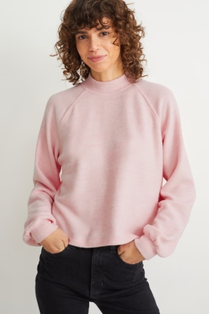 C&A Fleece Lenzing™ Ecovero™ Hoodie Damen Rosa | SIQPZ-1734