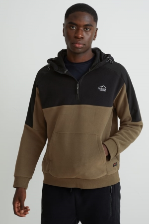 C&A Fleece Thermolite® Ecomade Recycled Sweatshirts Herren Dunkelbraun | SIECN-4650