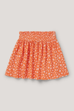 C&A Floral Röcke Mädchen Orange | HCGWX-4025