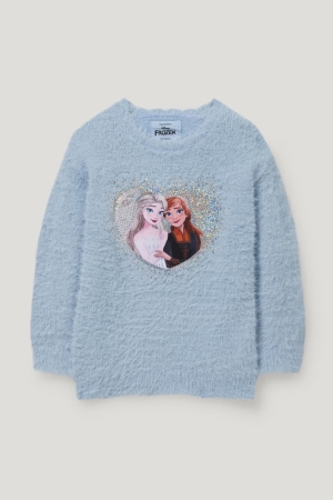 C&A Frozen Shiny Jumper Mädchen Hellblau | OPSZB-2795