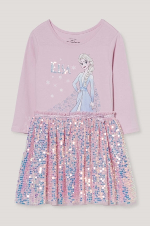 C&A Frozen Shiny Kleider Mädchen Rosa | TKDQR-1849