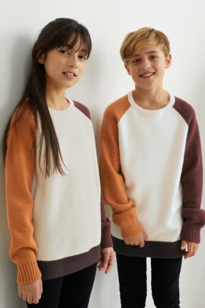 C&A Genderneutral Recycled Jumper Mädchen Creme | QFESV-8527