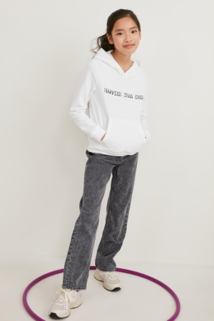 C&A Gerade Jeans Mädchen Blau Grau | HRDUI-3470