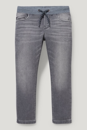 C&A Gerade Jog Denim Organic Baumwoll Lycra® Jeans Jungen Blau Hellgrau | RWDET-7398