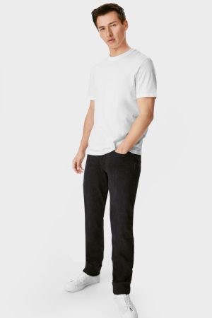 C&A Gerade Lycra® Recycled Jeans Herren Blau Dunkelgrau | WHAST-3189