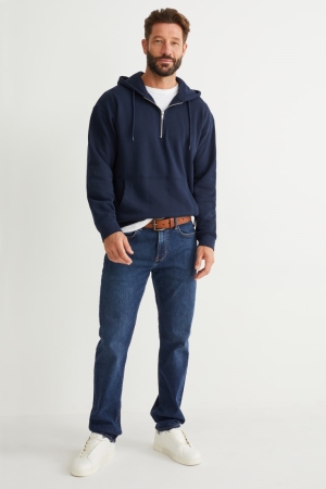 C&A Gerade Organic Baumwoll Jeans Herren Blau Dunkelblau | YOQAH-3048