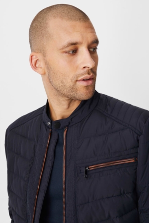 C&A Gesteppt Jacke Herren Dunkelblau | AIPWC-6254