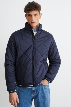 C&A Gesteppt Lycra® Jacke Herren Dunkelblau | SCJNG-2563