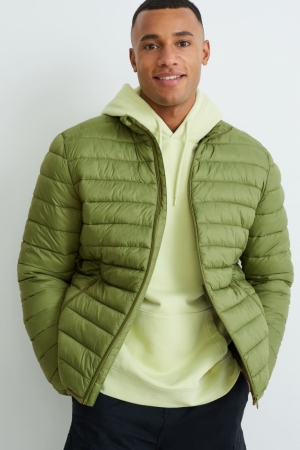 C&A Gesteppt Recycled Jacke Herren Grün | FVTEP-3975