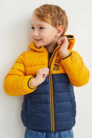 C&A Gesteppt With Hood Recycled Jacke Mädchen Gelb | LKQOE-1270