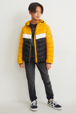 C&A Gesteppt With Hood Recycled Jacke Mädchen Gelb | PXYHL-0621