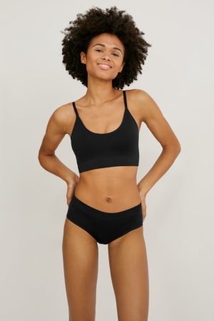 C&A Hipster Briefs One Size Fits More Unterwäsche Damen Schwarz | SNJPH-2637